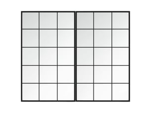 Miroir carré(e) à fixer coloris noir <strong></strong>  <strong></strong> - 100 cm x 60 cm