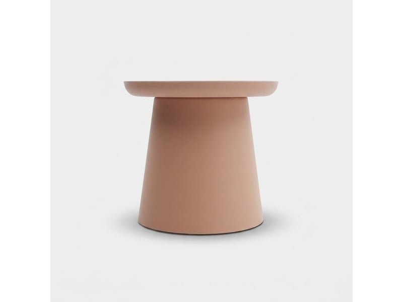  Petite table basse ronde en polypropylène d'intérieur et extérieur krk - rose  - Conforama C