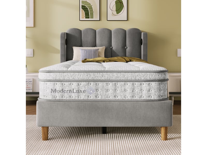  Matelas 90x200 cm H3, Ressorts Ensachés 7 Zones, 25 cm, Hybride Mousse à Froid, OEKO-TEX  - Conforama D