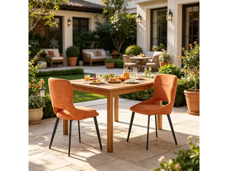  Chaises élégance lot de 2, salle à manger, fauteuils d'appoint modernes, salon rembourré multifonctionnel  - Conforama E