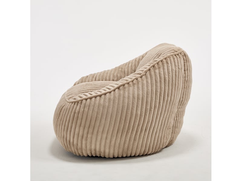  Fauteuil pouf modenvie en chenille à mousse à mémoire de forme 98 x 92 x 73 cm camel et marron  - Conforama E