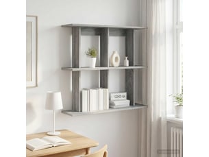 Étagère flottante, étagère suspendue montage mural sonoma gris 80 x 20 x 75 cm cf42579