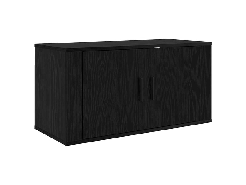  Ensemble de meuble tv - banc tv - meuble de rangement mural 3 pcs chêne noir bois d'ingénierie  - Conforama E
