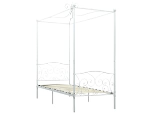 Lit baldaquin 90x200 cm    coloris blanc