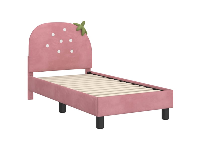  Lit simple- lit adulte -  cadre de lit pour tout-petit avec tête de lit rose 70 x 140 cm  - Conforama C