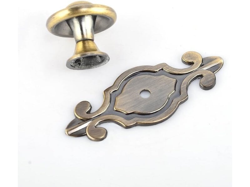  Lot de 10 tirateurs de céramique rétro bronze, poignées pour portes, meubles et tiroirs  - Conforama A