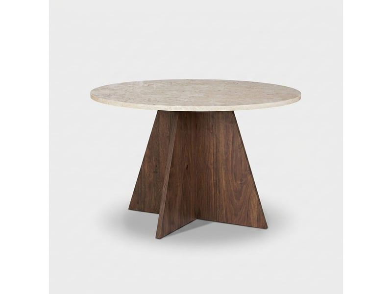  Table à manger ronde effet marbre virella  - Conforama A
