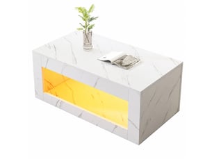 Table basse rectangulaire coloris blanc   - 50 cmx100 cm