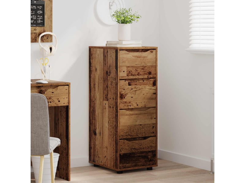  Armoire de rangement, commode de rangement 40 x 48 x 105 cm bois d'ingénierie shl568  - Conforama E