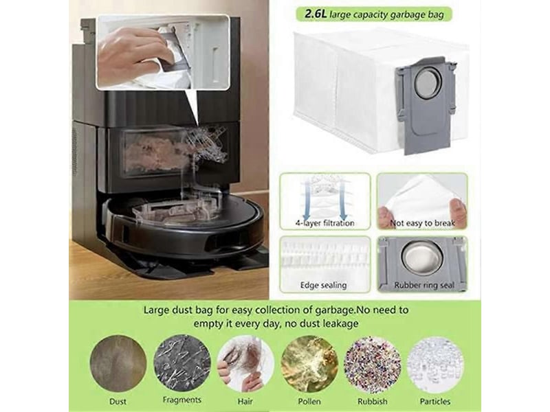  26pcs for roborock q revo maxvq revo sq revo pro spare parts main side brush dust bag hepa filter mop cloths  - Conforama D