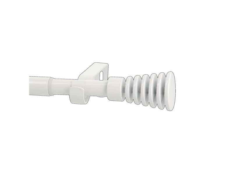  Kit de tringle extensible en métal avec embouts cannelés d1916 mm 160-300 cm  - Conforama B