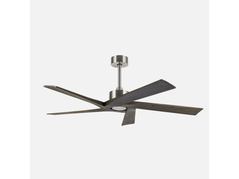 Ventilateur de plafond fabrilamp nadir dc nickelrustique 5 pales 142,2 cm 6 vitesses sans éclairage télécommande 159190528 - Conforama D