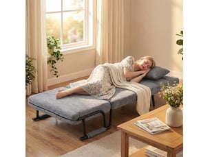 Fauteuil convertible   Tissu gris
