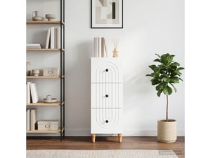 Armoire à tiroirs, rangement bureau blanc 33 x 34,5 x 90 cm bois d'ingénierie shl3255