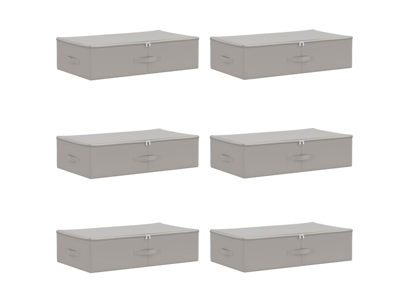  Boîte de rangement 6 pcs tissu intissé 70x40x18 cm 50,4 l shl17809  - Conforama A
