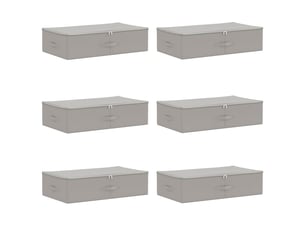 Boîte de rangement 6 pcs tissu intissé 70x40x18 cm 50,4 l shl17809