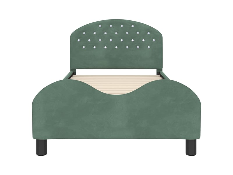 Cadre de lit pour enfants - lit jeune avec tête de lit vert mer 80 x 200 cm - Conforama E