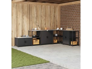 Étagère de cuisine, étagère de rangement hattem noir 60x50x92cm acier