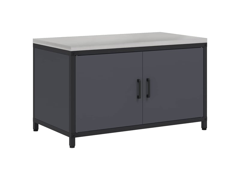 Meuble de rangement de cuisine hattem anthracite acier - Conforama A