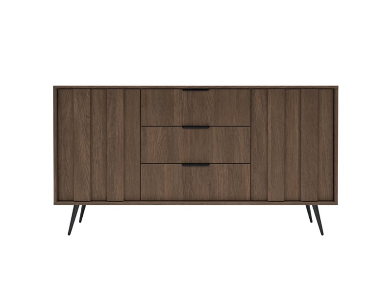  Cenote - buffet 153 cm mélaminé chêne foncé  - Conforama A