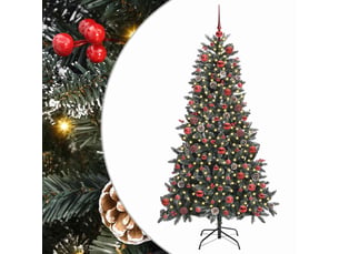Sapin de noël artificiel, arbre de noël vert 180 cm pvc, plastique et acier shl4875