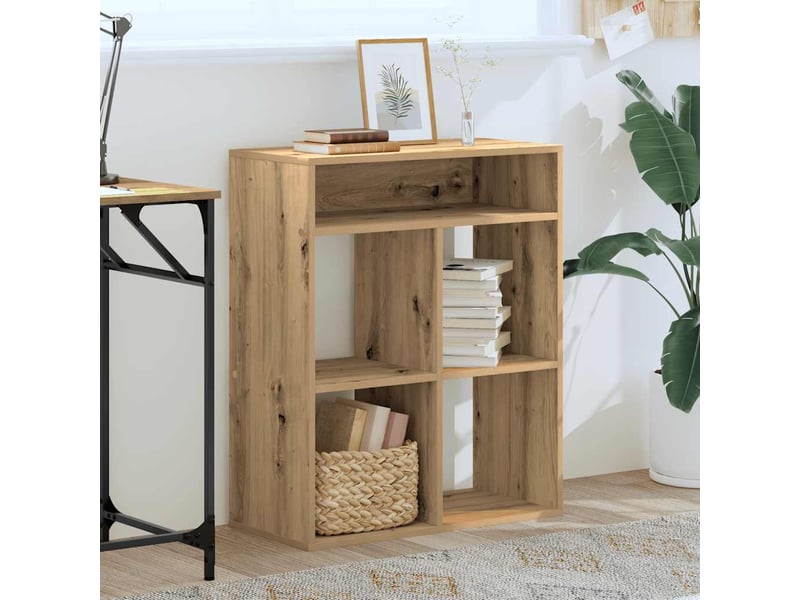  Bibliothèque, étagère de rangement chêne artisanal 66x31x80 cm bois d'ingénierie  - Conforama C