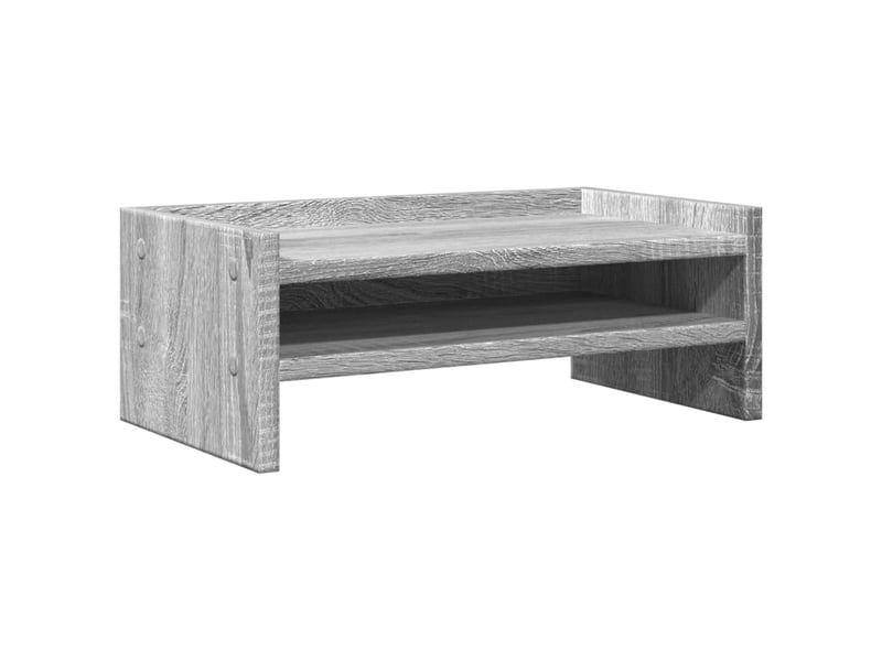  Support de moniteur table meuble bureau sonoma 42 x 24 x 16 cm bois d'ingénierie gris 02_0044988  - Conforama A