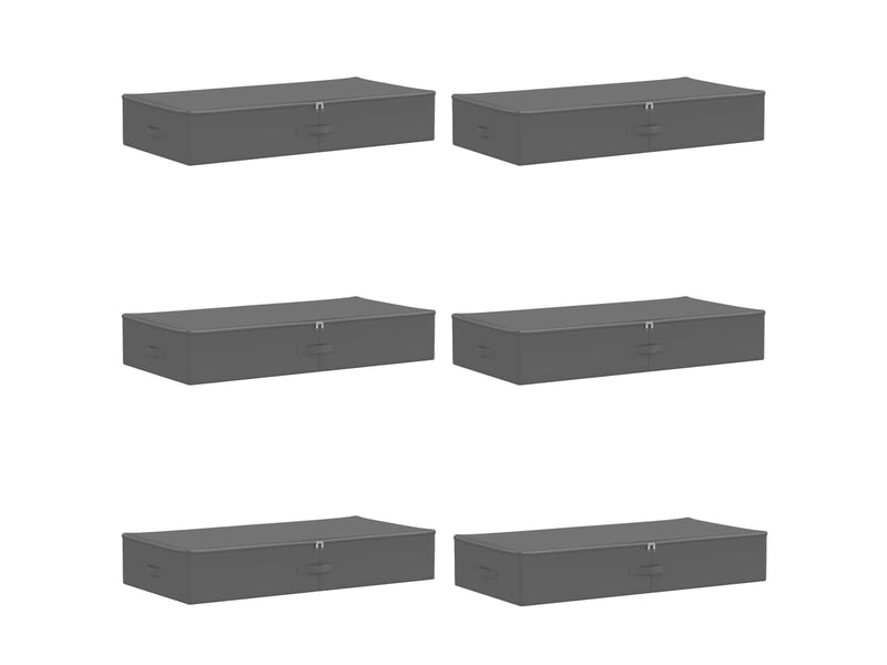  Boîte de rangement 6 pcs tissu intissé 90x48x15 cm 64,8 l shl35513  - Conforama A