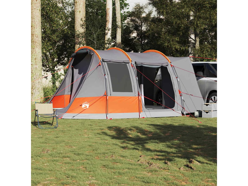 Tente voiture pour camping 2 personnes gris et orange imperméable shl91895 - Conforama C