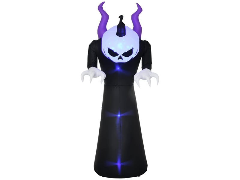  Décoration gonflable d’halloween fantôme à tête de citrouille avec éclairage intégré pour jardin 88×79×210 cm  - Conforama A