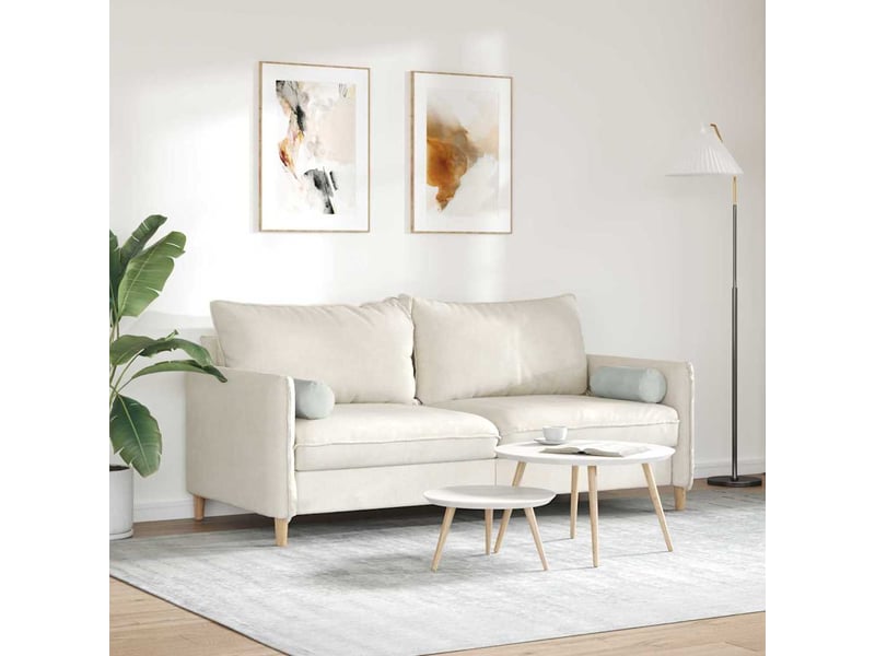  Lot de 2 coussins d'accent, coussins décoratifs, coussins lombaires gris clair ø 15 x 40 cm cf56729  - Conforama D