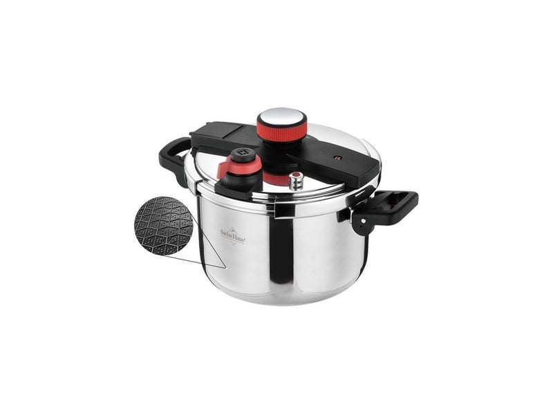 Autocuiseur avec couvercle 8l tous feux dont induction acier inoxydable swiss haus sh-pcr8l - Conforama A
