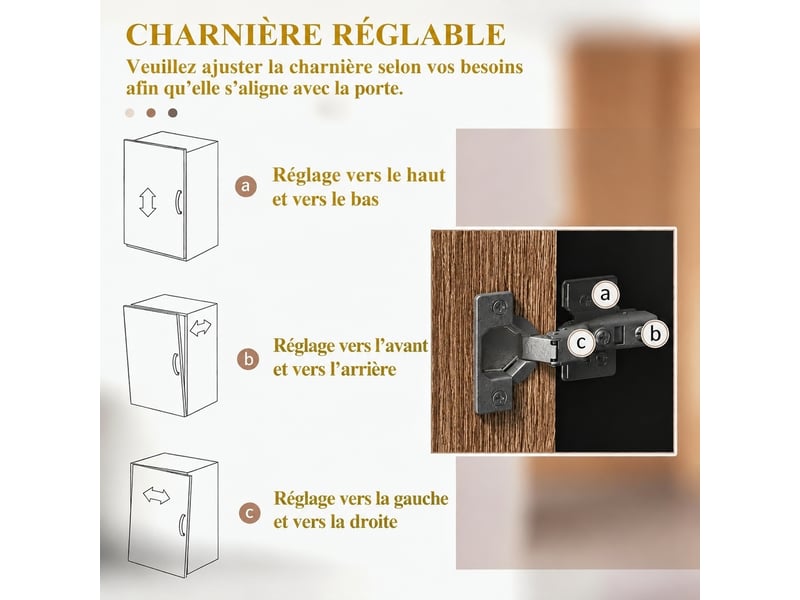  Armoire de cuisine style industriel noir et bois naturel, 4 portes et 1 tiroir, 80 x 40 x 180 cm  - Conforama D