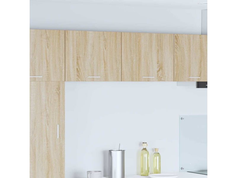 Meuble de rangement cuisine, armoire suspendue chêne sonoma et blanc 50x31x40cm - Conforama B