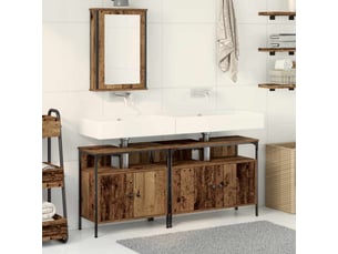 Ensembles de salle de bain, meubles de salle de bain 3 pièces marron 80 x 30 x 60 cm cf64780