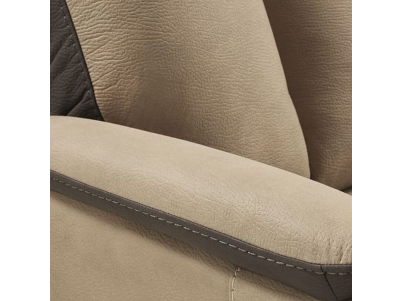  Fauteuil fixe new nobuck gris foncé et beige - odeon ODEON - Conforama D