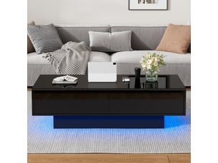 Table basse rectangulaire coloris noir <strong></strong> <strong></strong>