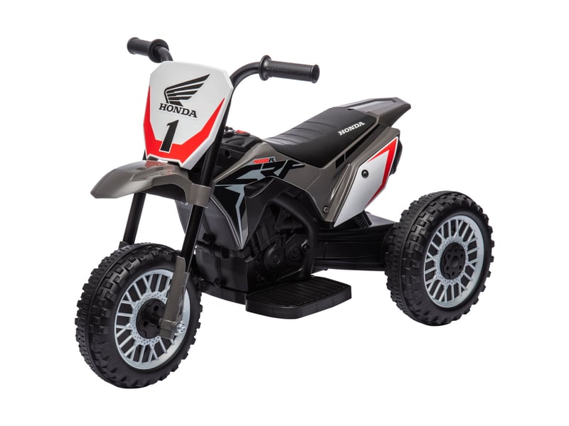  Moto tout-terrain électrique honda crf450rl sous licence pour enfants, à 3 roues, avec klaxon, 71 x 40,5 x 43,5 cm, grise  - Conforama B