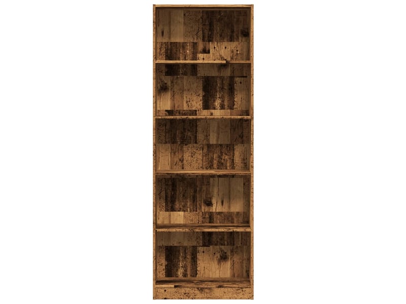  Bibliothèque, meuble de rangement salon vieux bois 60x24x176 cm bois d'ingénierie  - Conforama D