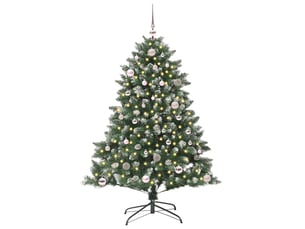 Sapin de noël artificiel, arbre de noël vert 150 cm pvc, plastique et acier shl6428