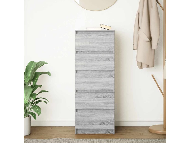  Buffet - bahut - meuble de rangement avec tiroirs sonoma gris 37,5x35x99 cm bois d'ingénierie  - Conforama C