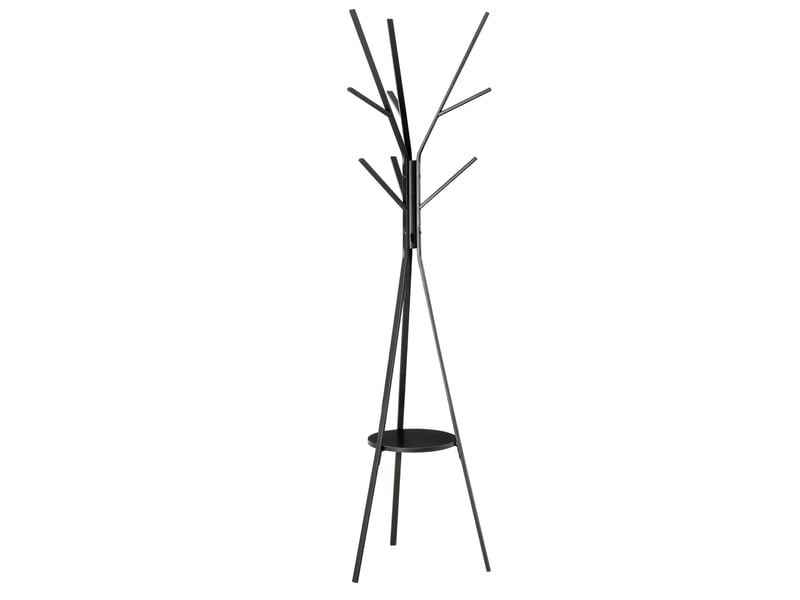  Porte-manteau sur pied 180 cm en métal noir, porte-manteau de couloir élégant pour l'ordre et l'élégance 831-174BK - Conforama A