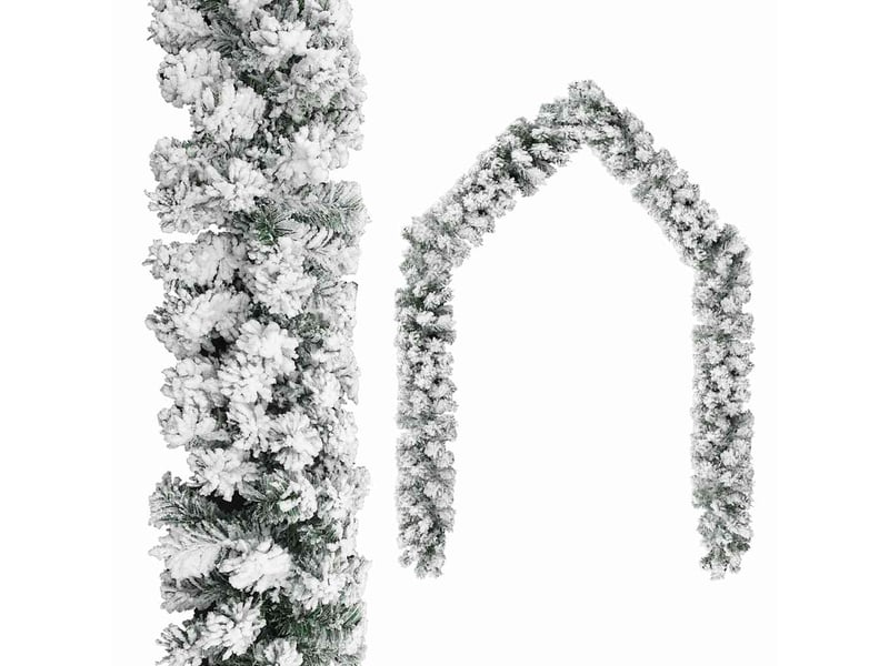  Guirlande de noël avec neige floquée vert 20 m pvc  - Conforama B