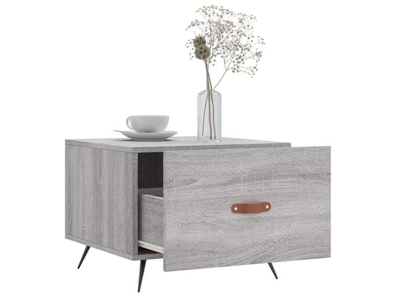  Tables basses 2 pcs - table de salon - table à thé sonoma gris 50x50x40 cm bois d'ingénierie  - Conforama D