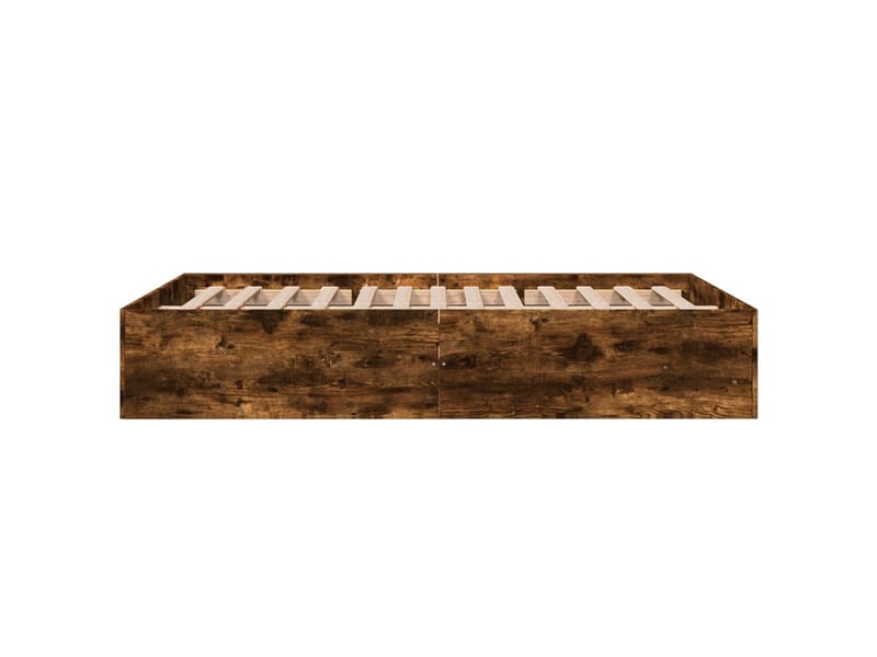  Lit double- lit adulte -  cadre de lit sans matelas chêne fumé 120x190 cm  - Conforama D