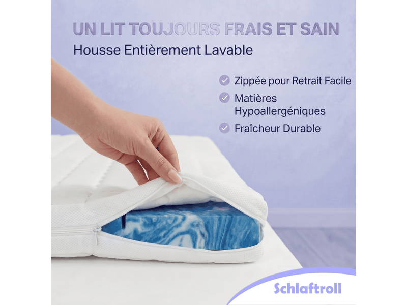  Topper en mousse froide 90x200 h3 – ergonomique – 5 cm d’épaisseur  - Conforama C