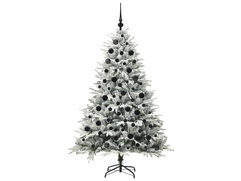  Sapin de noël - arbre de noël artificiel pré-éclairé avec ensemble de boules  - Conforama D