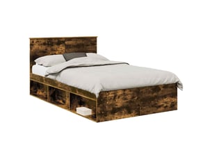 Lit 2 places 135x190 cm coloris marron