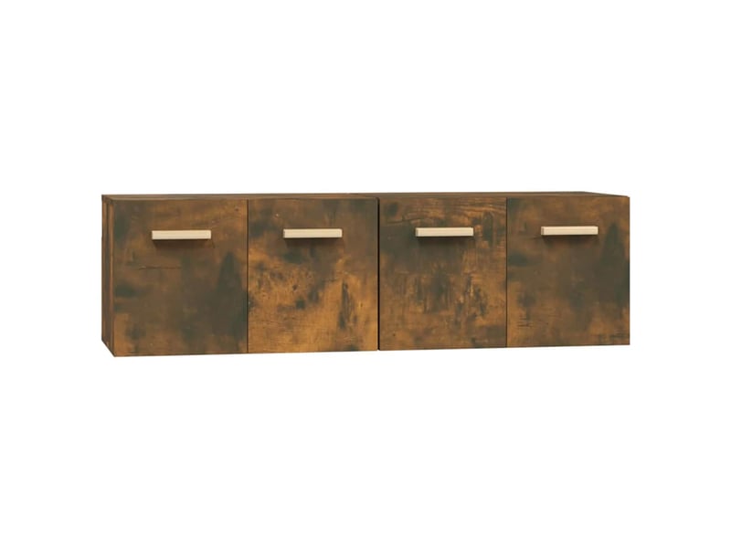  Armoires murales 2 pcs salon chêne fumé 60x36,5x35cm bois d'ingénierie  - Conforama A