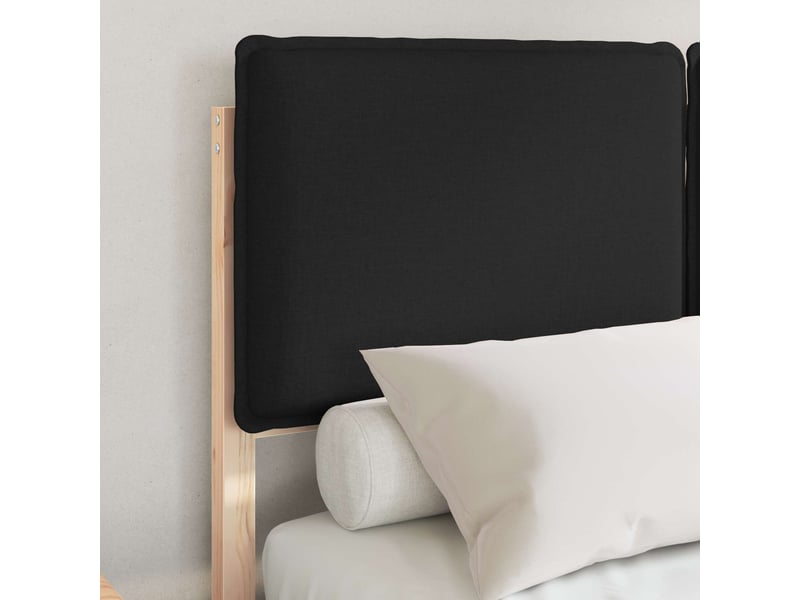  Lit double- lit adulte -  cadre de lit avec tête de lit rembourrée noir 120 x 190 cm  - Conforama B
